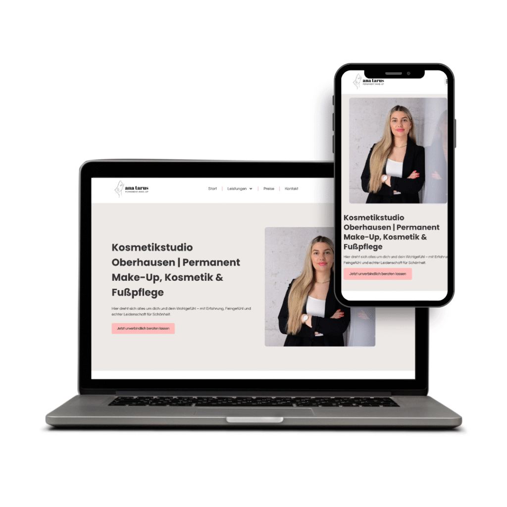 Webseite Ana Tarus PMU